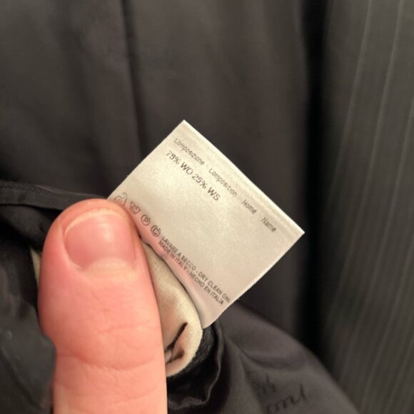 Brioni Augusto Black Pinstripe Suit Blazer Jacket Wool Silk Blend - Picture 4 of 10